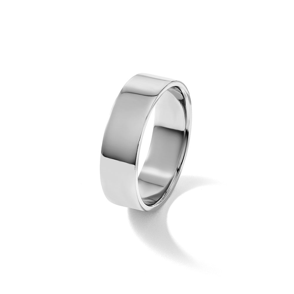 Platin 6mm Poliert Flach Ehering Ring