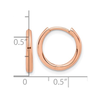 14K Roségold Poliert Klappbar Creolen