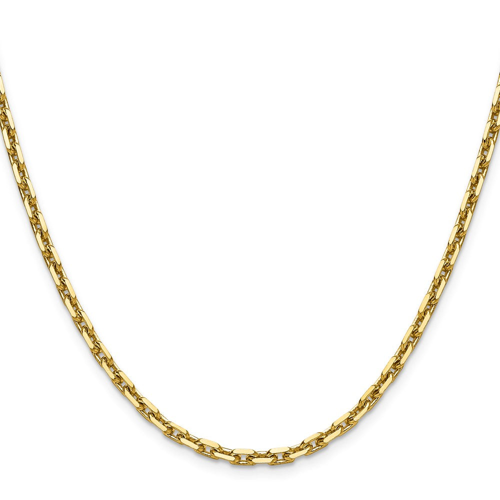 14K Gelbgold 3.90mm Diamantiert French Glieder Halskette