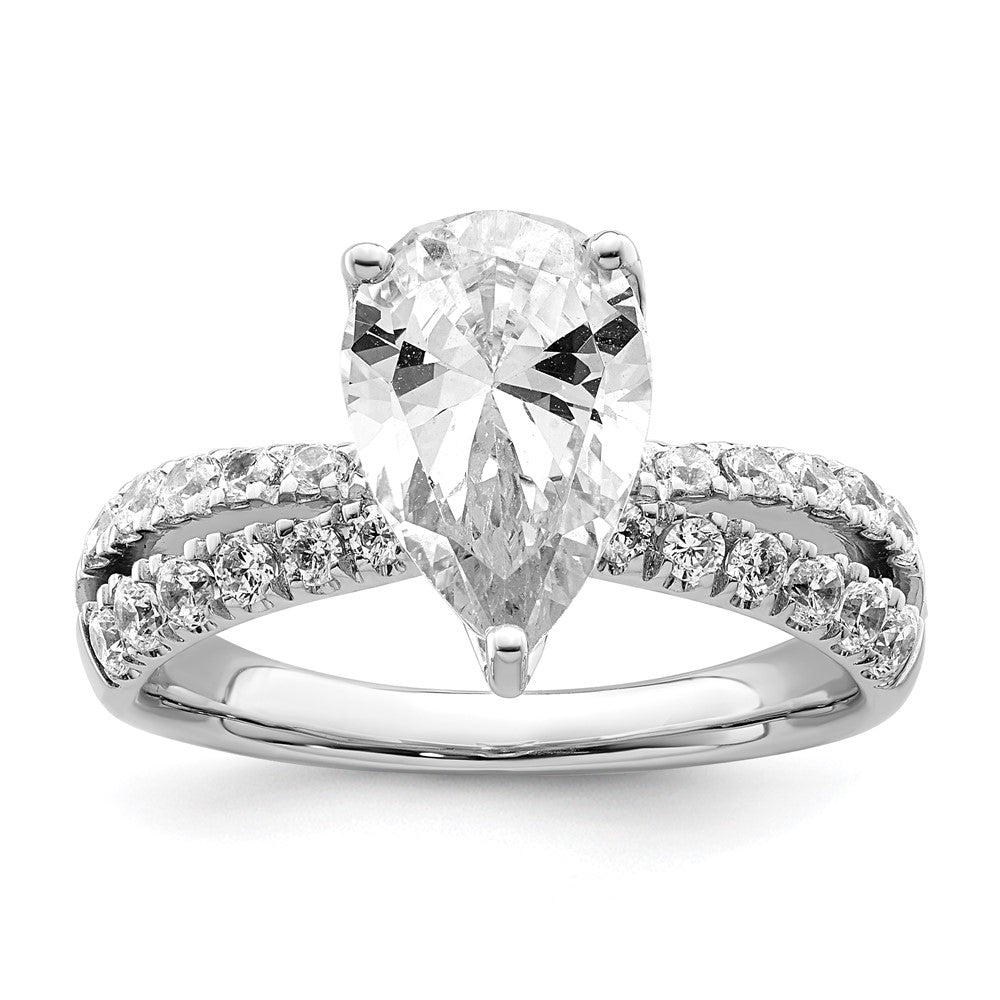 True Origin 14K Weißgold Verlobungsring mit Birnenschliff, 2,625 ct., im Labor gezüchteter Diamant VS+ F+, komplett