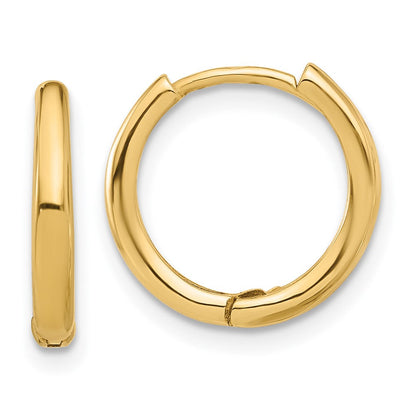 14K Gelbgold Poliert Klappbar Creolen