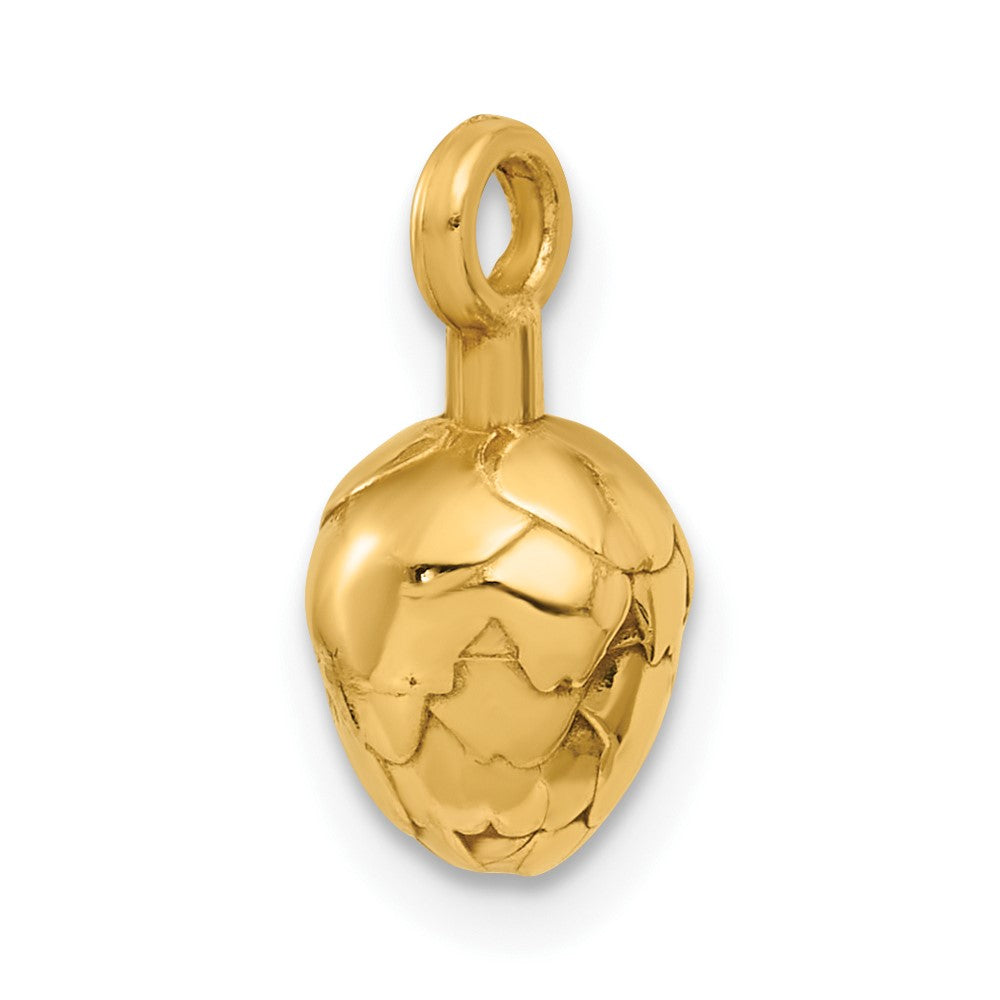 14K Gelbgold Artischocken-Charm mit fantasievollem Design