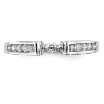 14K Weißgold Stift Set 1/4 Karat Kanalfassung-set Diamant Halbfassung Verlobungsring