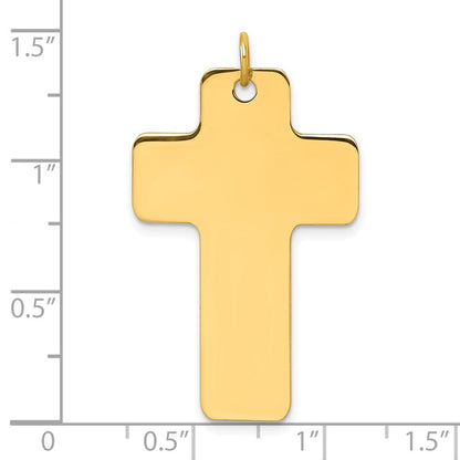 14K Gelbgold Polierter Kreuz-Charm