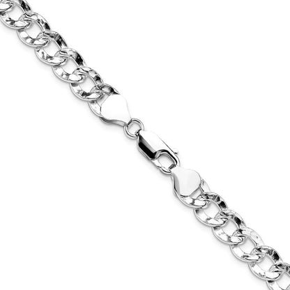 Sterlingsilber 7.6mm Gehämmert Panzer 24 Zoll Kette