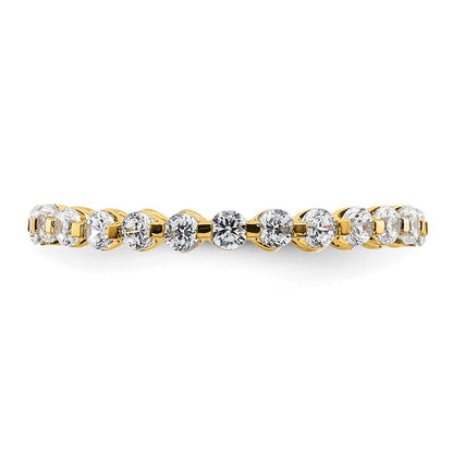 True Origin 14K Gelbgold 7/8 Karat Im Labor Gezüchtet Diamant Vs+ F+ Größe 4 Komplett Memoire Ehering Ring