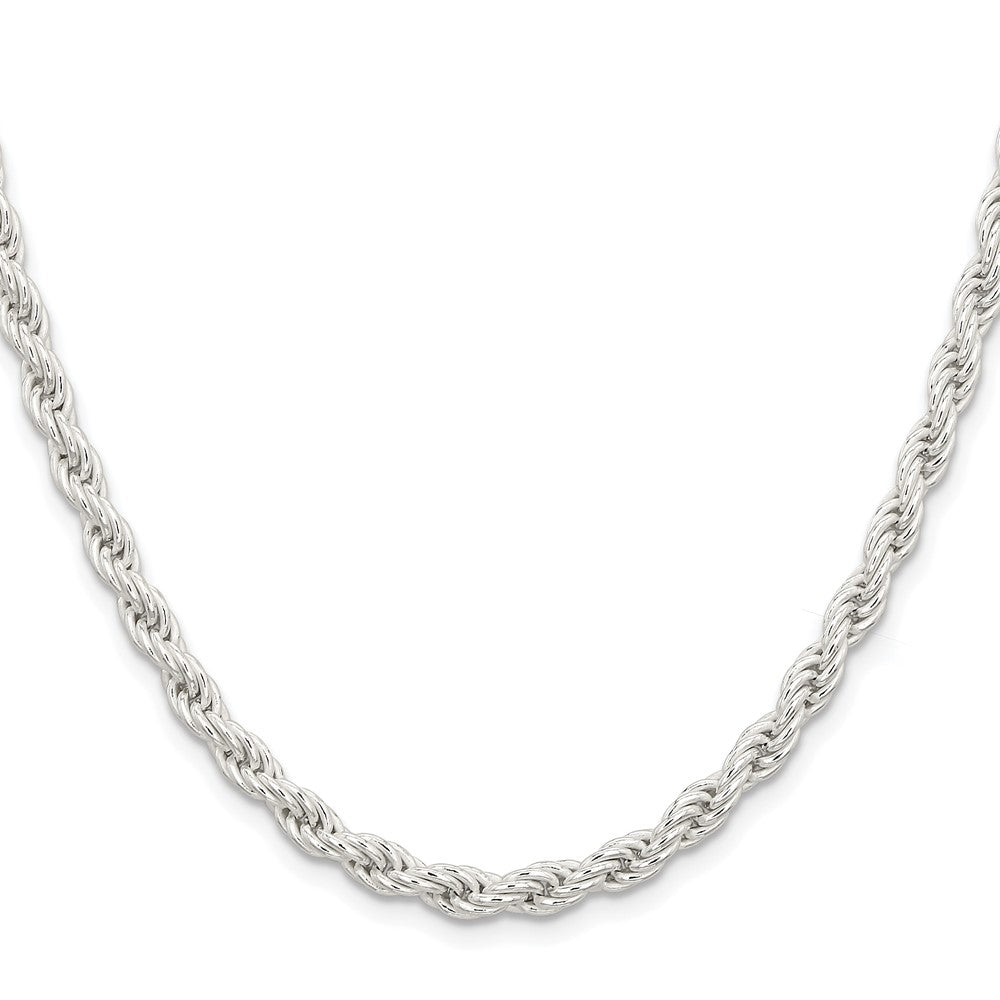 Sterlingsilber Rhodiniert 5mm Massiv Kordel 30 Zoll Kette