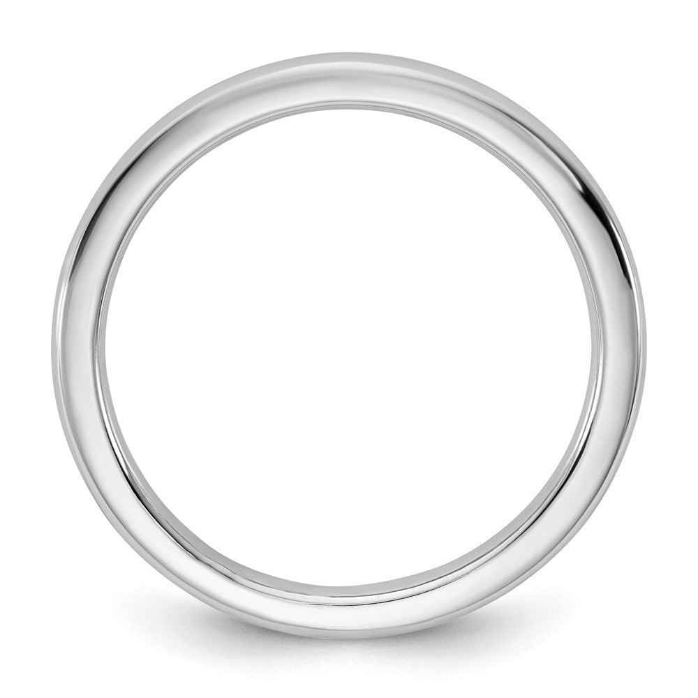14K Weißgold 2 mm Europäischer Ehering mit Komfort-Passform