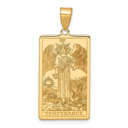 14K Gelbgold Temperance Tarot Card Anhänger
