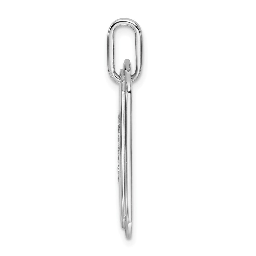 14K Weißgold Diamant Initial-Y Dog-Tag-Charm