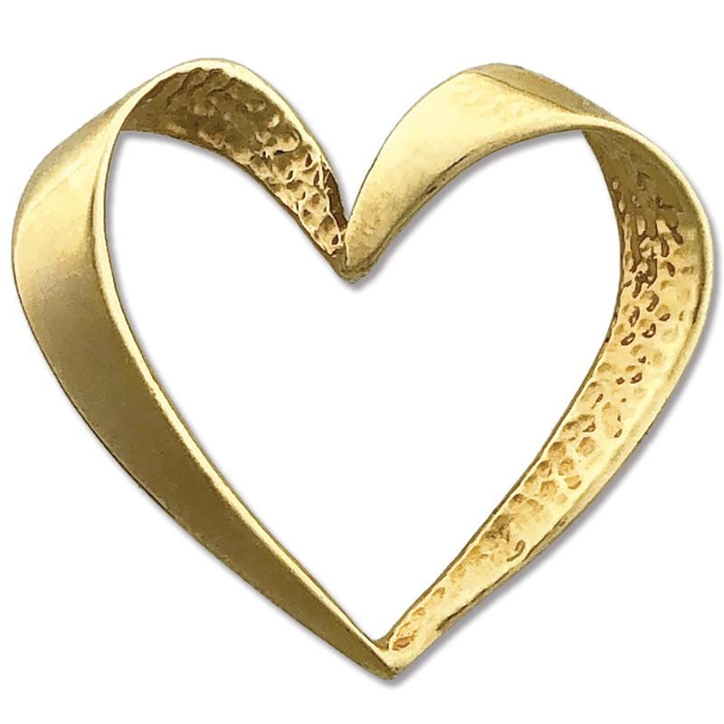 14K Gold Schwebeherz-Anhänger