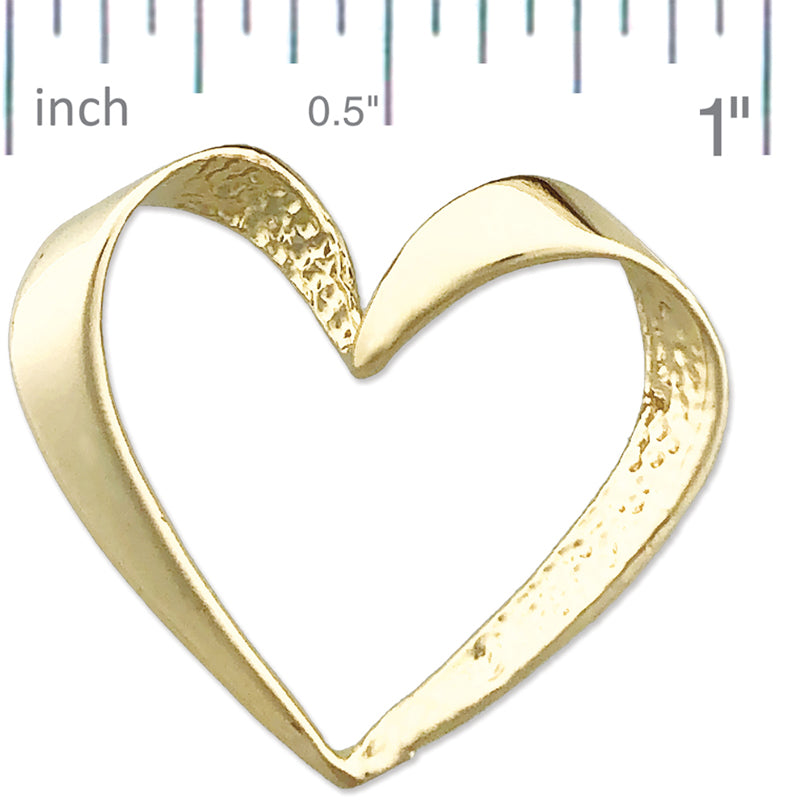 14K Gold Schwebeherz-Anhänger