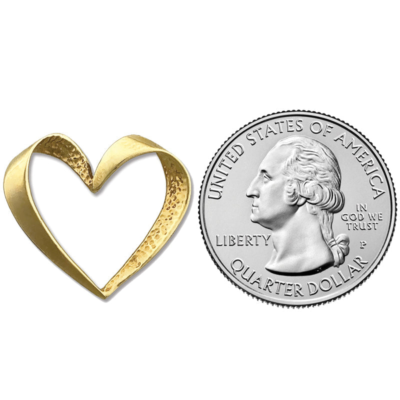 14K Gold Schwebeherz-Anhänger