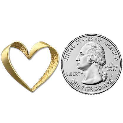14K Gold Schwebeherz-Anhänger