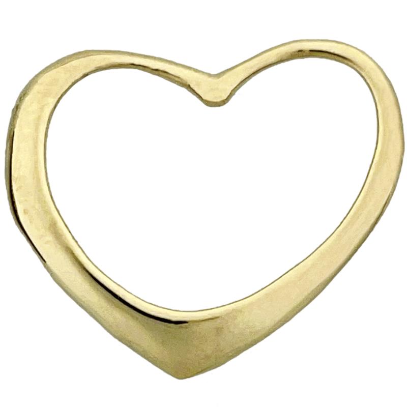 14K Gold Schwebender Herz-Anhänger, 30 mm
