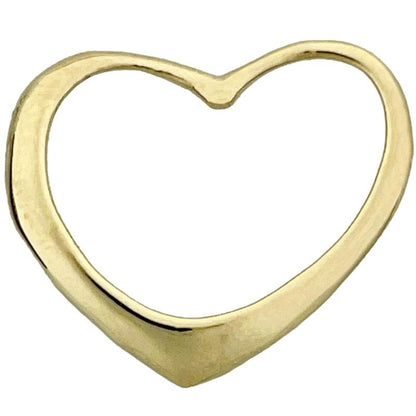14K Gold Schwebender Herz-Anhänger, 30 mm