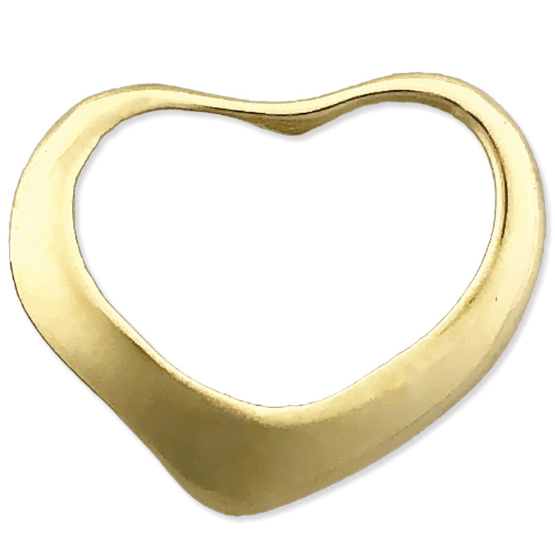 14K Gold Schwebender-Herz-Charm-Gleitanhänger