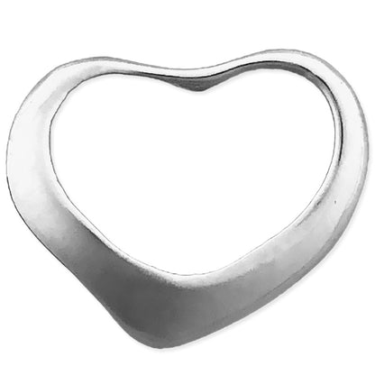 14K Gold Schwebender-Herz-Charm-Gleitanhänger