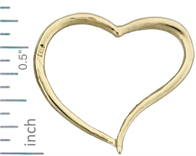 14K Gold Draht-Herzanhänger