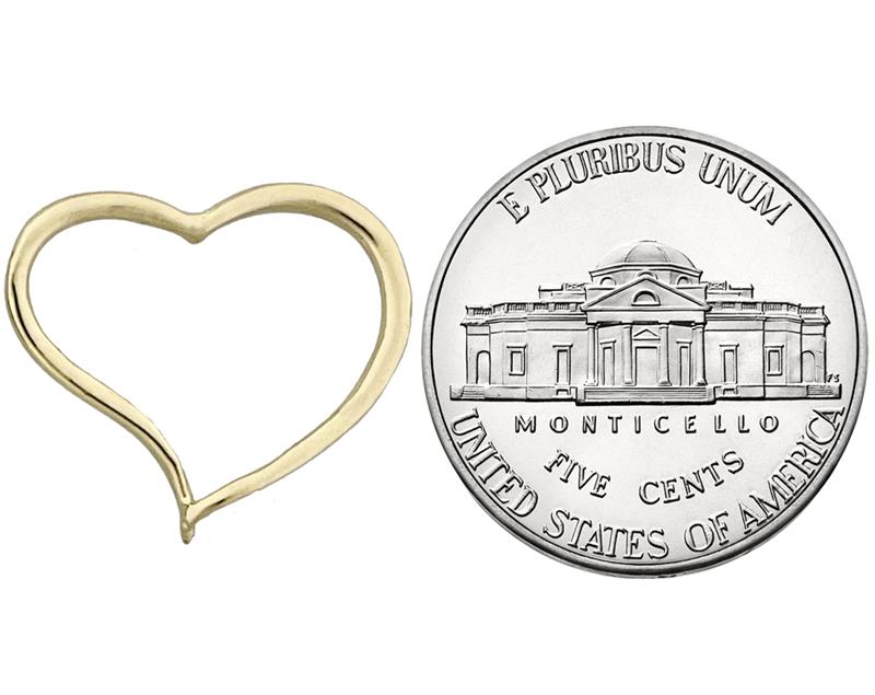 14K Gold Draht-Herzanhänger