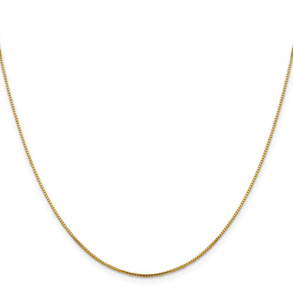14K Gelbgold 1mm Sparkle Octagonal Venezianer Halskette