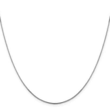 14K Weißgold 1mm Sparkle Octagonal Venezianer Halskette