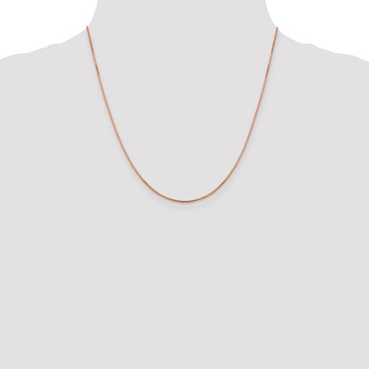 14K Roségold 1mm Sparkle Octagonal Venezianer Halskette