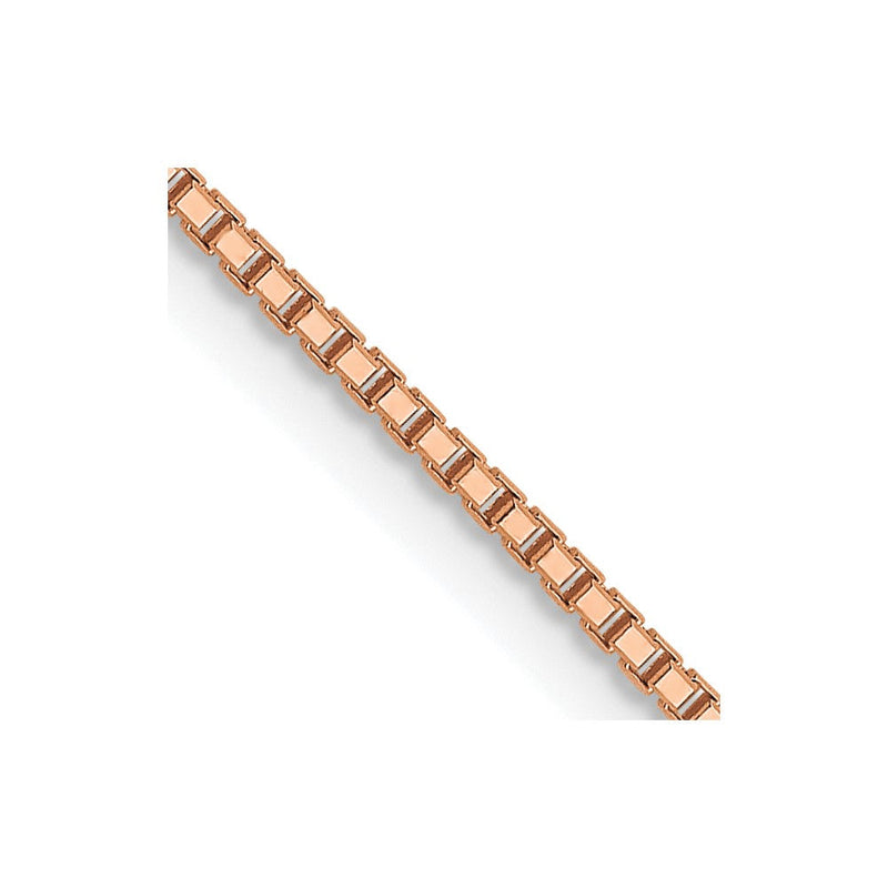 14K Roségold 1mm Sparkle Octagonal Venezianer Halskette