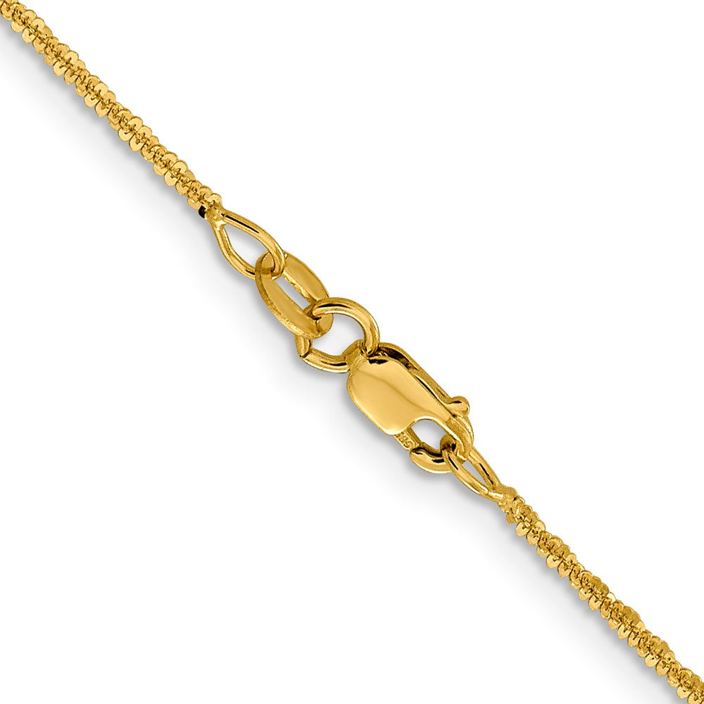 14K Gelbgold 1.5mm Cyclone Halskette