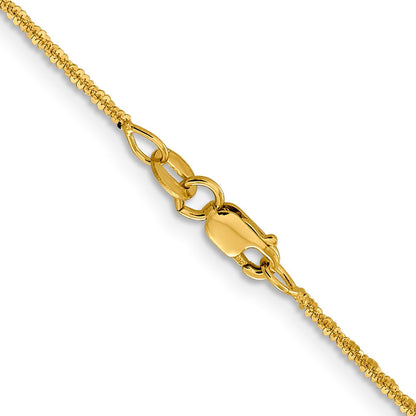 14K Gelbgold 1.5mm Cyclone Halskette