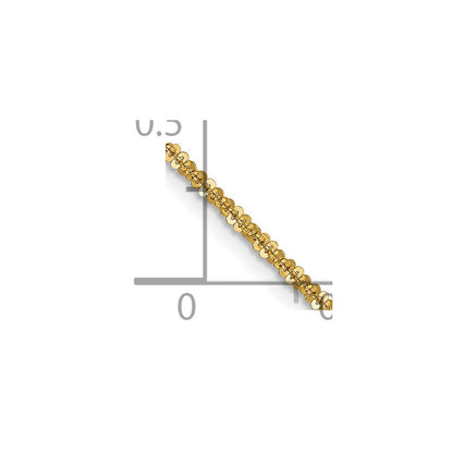 14K Gelbgold 1.5mm Cyclone Halskette