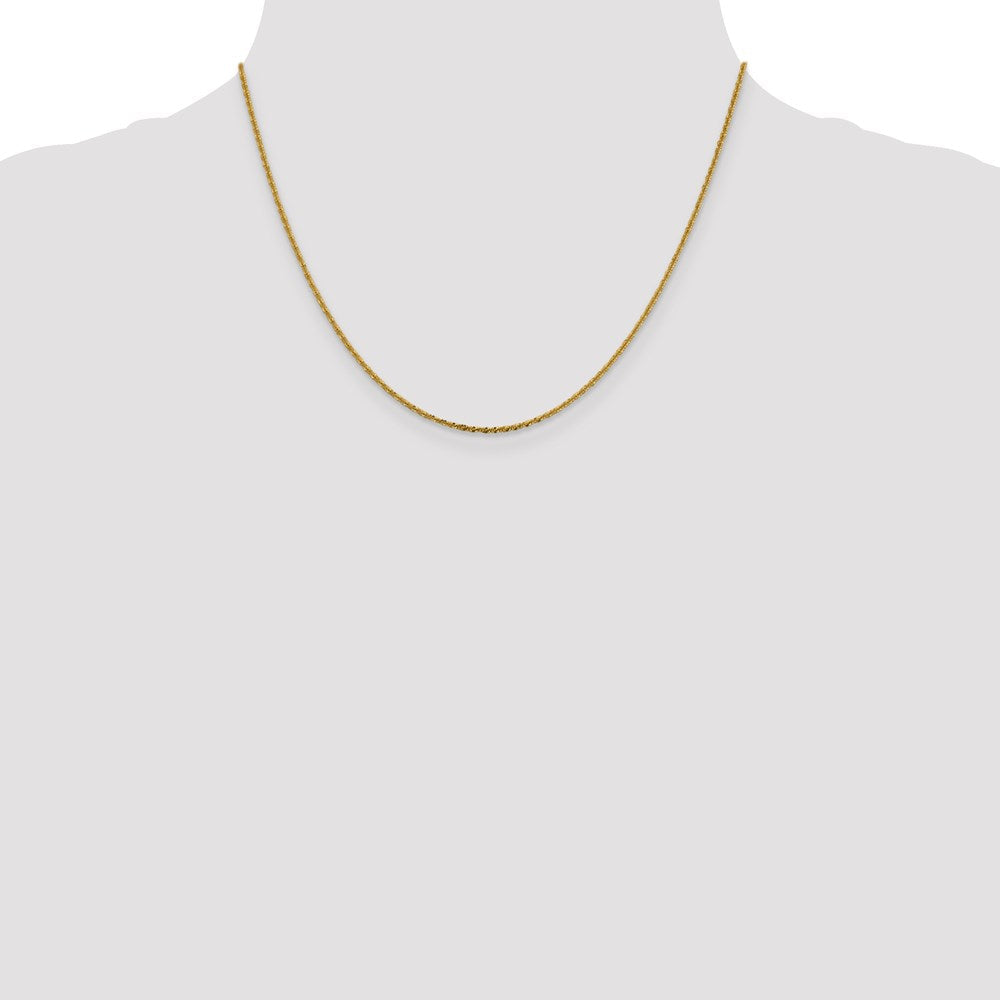 14K Gelbgold 1.5mm Cyclone Halskette