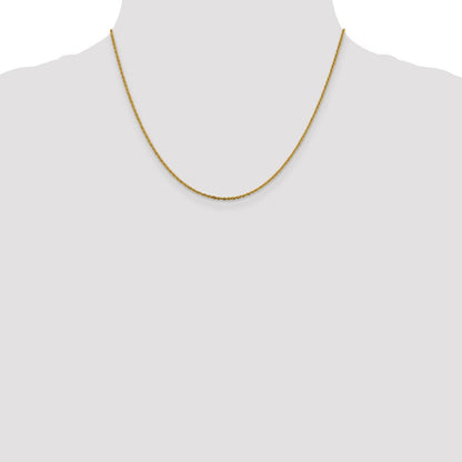 14K Gelbgold 1.5mm Cyclone Halskette