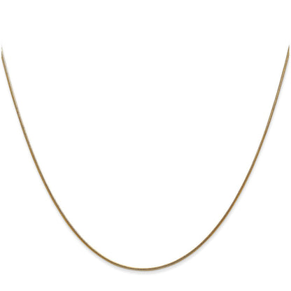 14K Gelbgold.8mm Rund Schlange Halskette