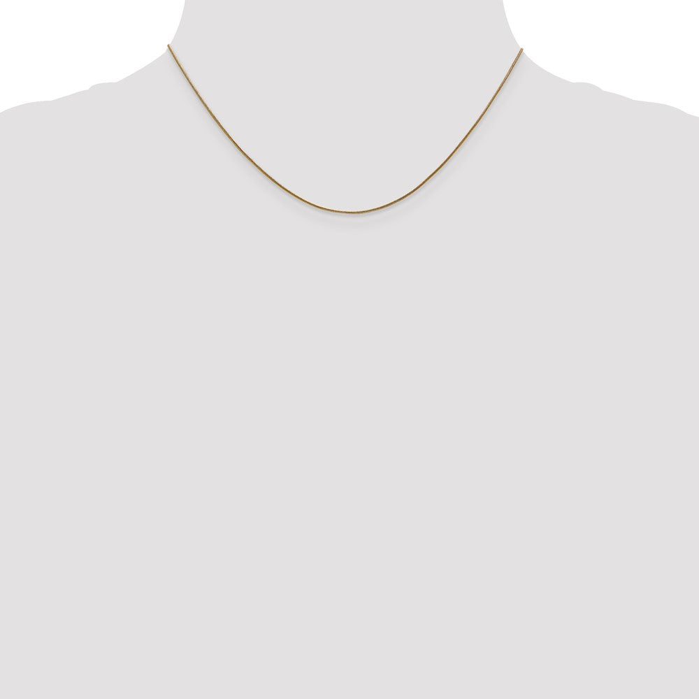 14K Gelbgold.8mm Rund Schlange Halskette