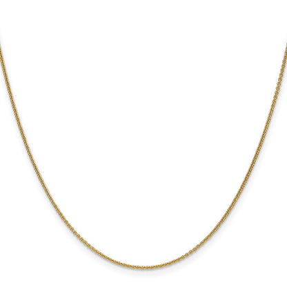 14K Gelbgold 1.1mm Rund Ankerkette Halskette