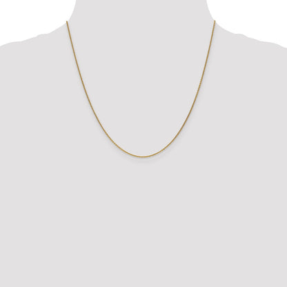 14K Gelbgold 1.1mm Rund Ankerkette Halskette
