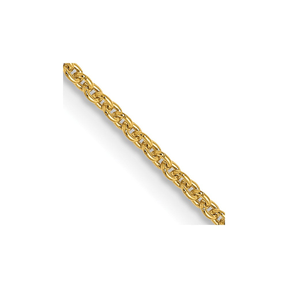 14K Gelbgold 1.1mm Rund Ankerkette Halskette