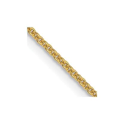 14K Gelbgold 1.1mm Rund Ankerkette Halskette