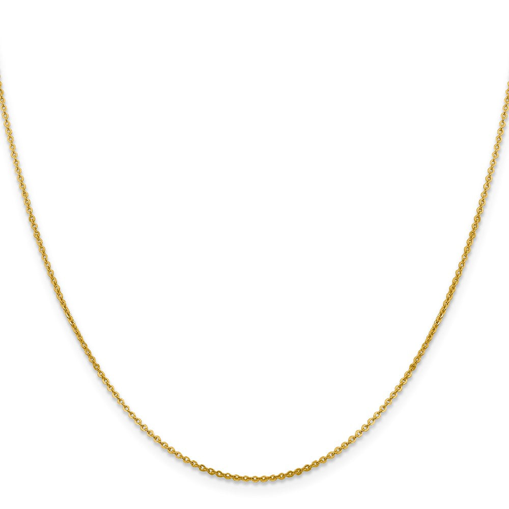 14K Gelbgold 1.4mm Flach Ankerkette Halskette