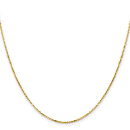 14K Gelbgold 1.4mm Flach Ankerkette Halskette