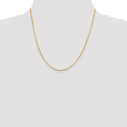 14K Gelbgold 1.4mm Flach Ankerkette Halskette