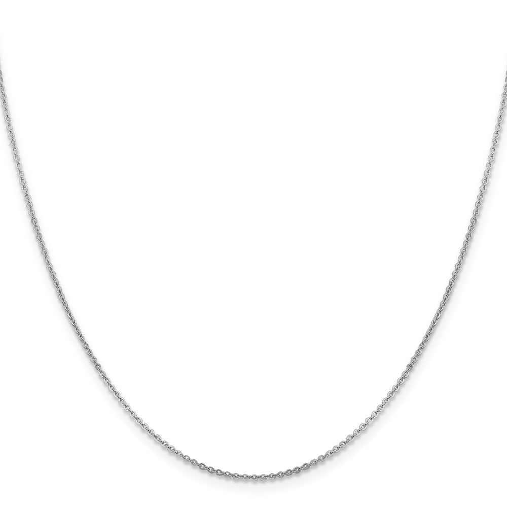 14K Weißgold 1.4mm Flach Ankerkette Halskette