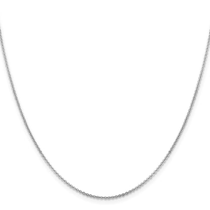 14K Weißgold 1.4mm Flach Ankerkette Halskette