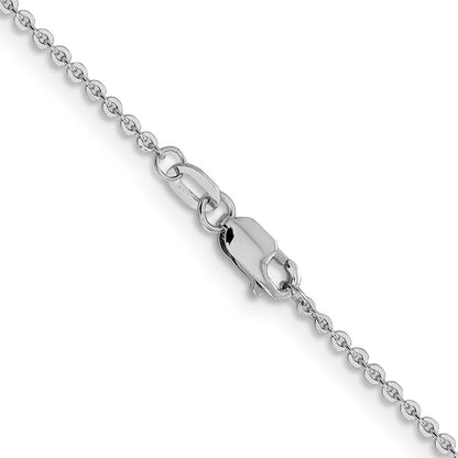 14K Weißgold 1.4mm Flach Ankerkette Halskette