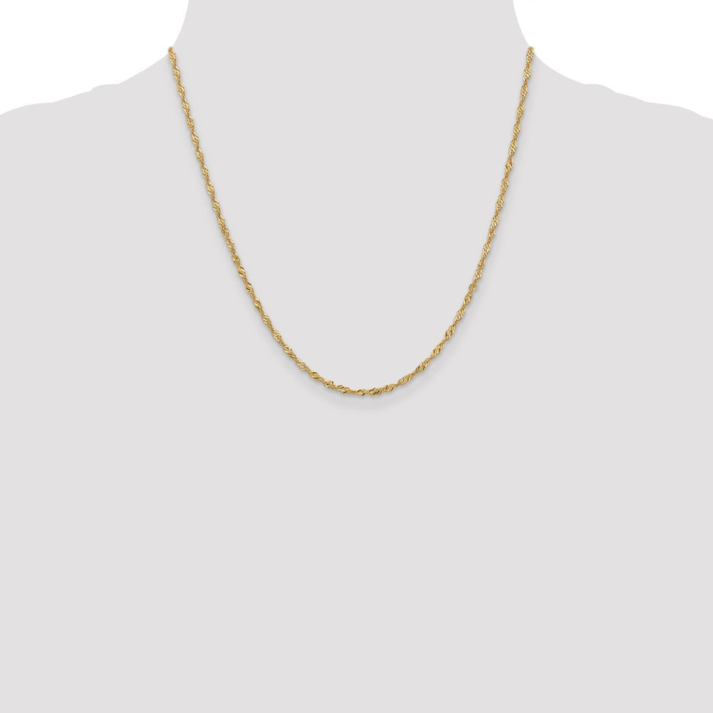 14K Gelbgold 1.9mm Singapurkette Halskette