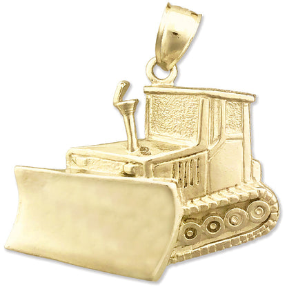 14K Gold Bulldozer-Anhänger