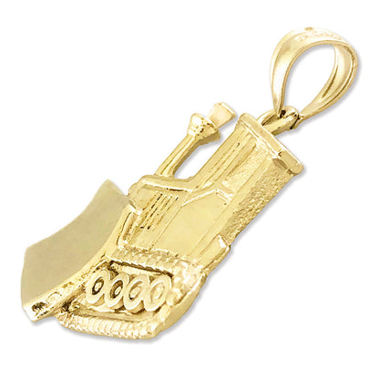 14K Gold Bulldozer-Anhänger