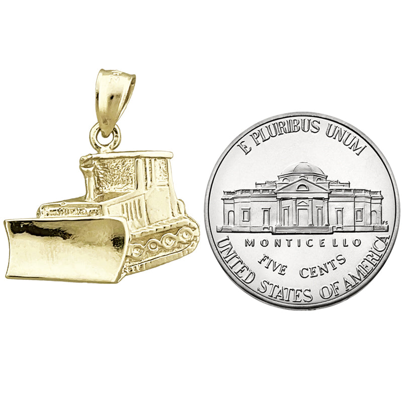 14K Gold Bulldozer-Charm