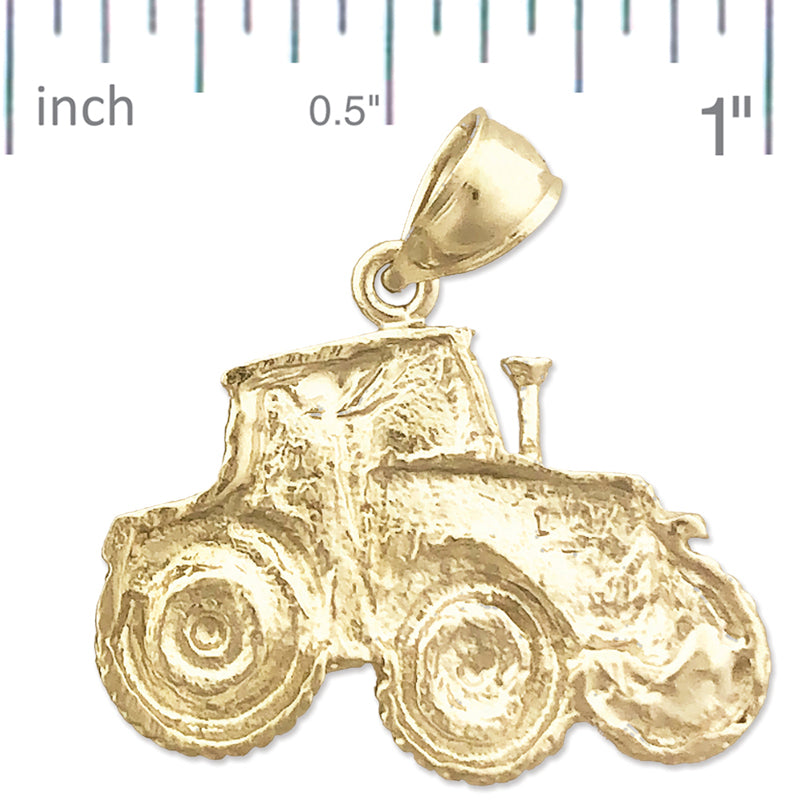 14K Gold Traktor-Anhänger